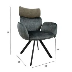 Home4you Eddy Tuoli Käsinojilla 2kpl -Huonekalut kauppa 4741243103337 5