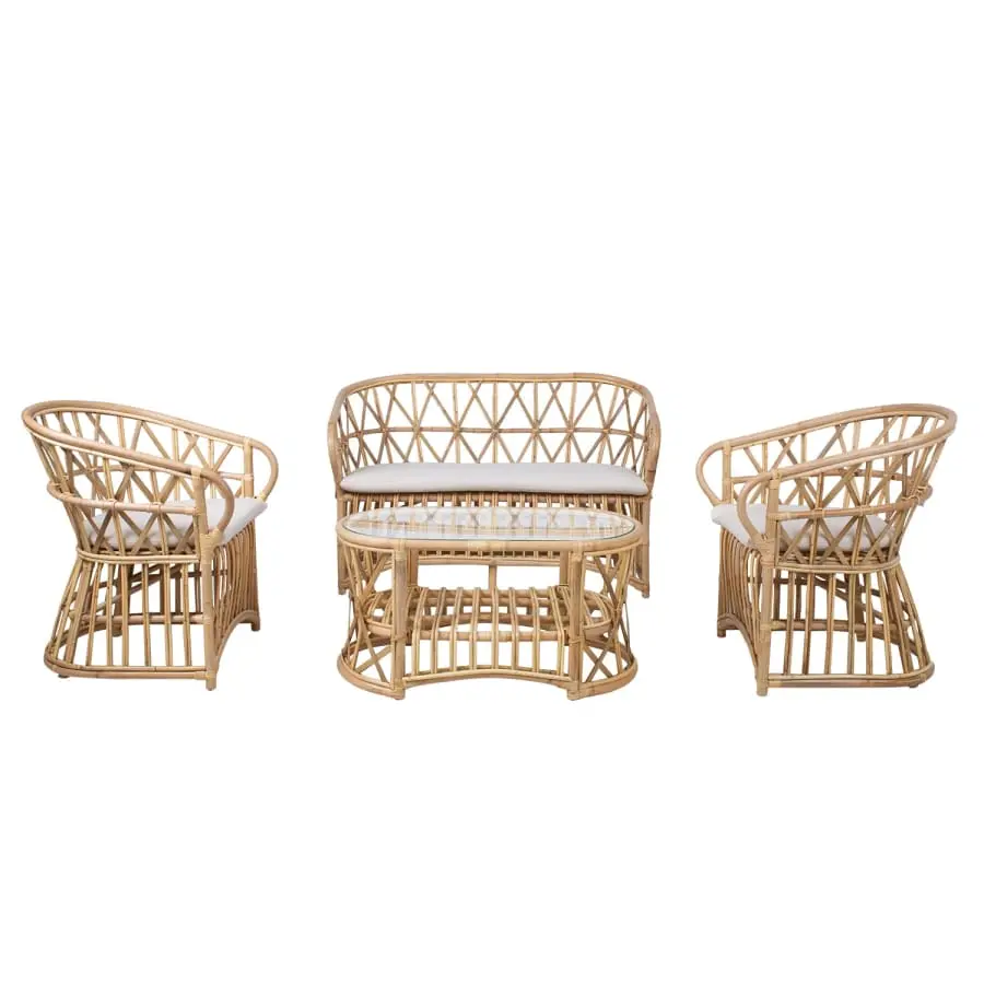 Home4you Acapulco Rottinkinen Sohvasetti 3 Home4you Acapulco Rottinkinen Sohvasetti