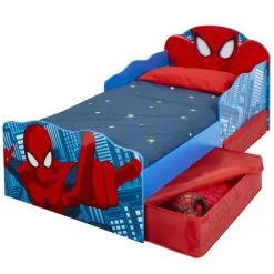 Spiderman Lastensänky Laatikoilla Ja Yövalolla