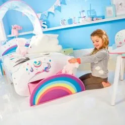 Sateenkaari Ja Yksisarvinen Lastensänky Laatikolla Ja Katoksella -Huonekalut kauppa 5013138669587 4