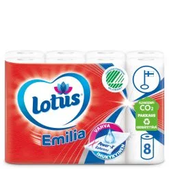 Lotus Emilia 8 Rll Valkoinen Talouspaperi