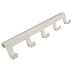 Pisla 5-koukkuinen Valkoinen Kaapin Koukkulista