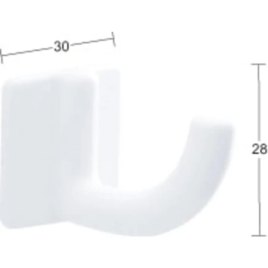 Habo Valkoinen Muovi Pyyhekoukku 3 Habo Valkoinen Muovi Pyyhekoukku