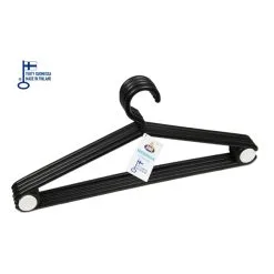 Aino Musta 4 Kpl Vaateripustin