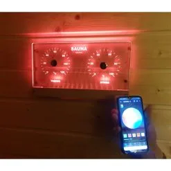 Saunia RGB LED Saunan Lämpö- Ja Kosteusmittari -Huonekalut kauppa 6416392463073 2