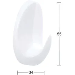 Habo 1040 2 Kpl Valkoinen Muovi Pyyhekoukku