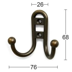 Habo 1033 Antiikkiruskea Vaatekoukku