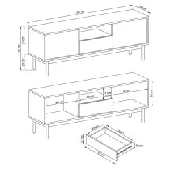 Eureka Milo 154 Tv-taso -Huonekalut kauppa 6438520001032 2