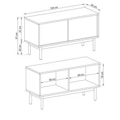 Eureka Milo 104 Tv-taso -Huonekalut kauppa 6438520001049 2