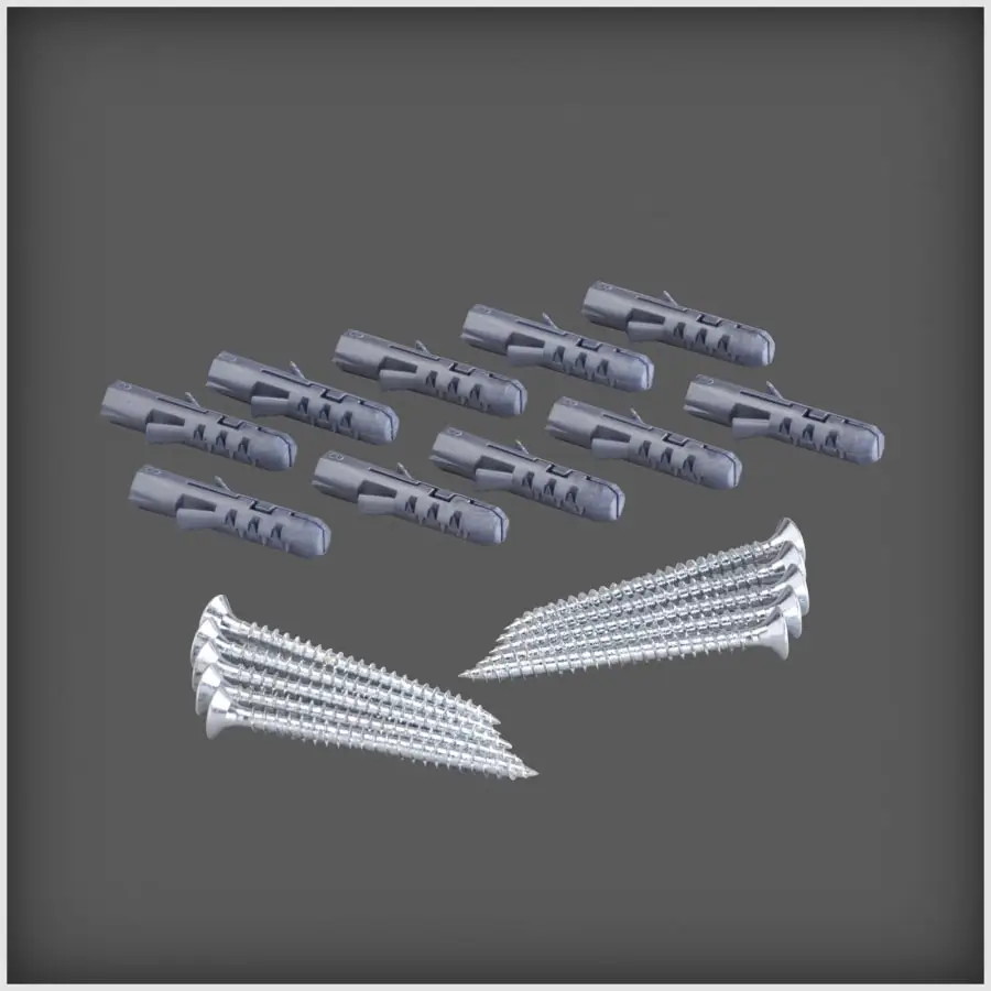 Elfa 10kpl Umpiseinäruuvit 3 Elfa 10kpl Umpiseinäruuvit