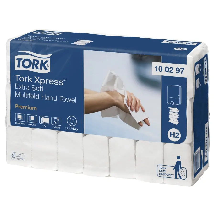 Tork 100297 Extra Soft Multifold 21x100 Kpl Käsipyyhe 3 Tork 100297 Extra Soft Multifold 21x100 Kpl Käsipyyhe