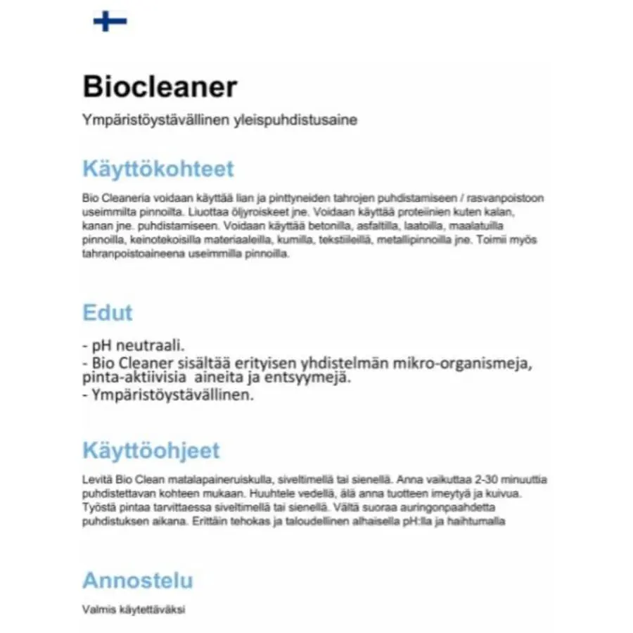 Blue Green Blue & Green Biocleaner 0,5L Ympäristöystävällinen Puhdistus-/tahranpoistoaine 4 Blue Green Blue & Green Biocleaner 0,5L Ympäristöystävällinen Puhdistus-/tahranpoistoaine - Image 2