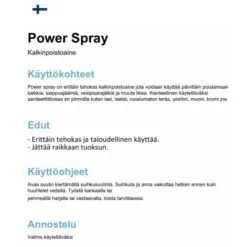 Blue Green Blue & Green Power Spray 0,5L Kalkinpoistoaine -Huonekalut kauppa 7340034114285 2