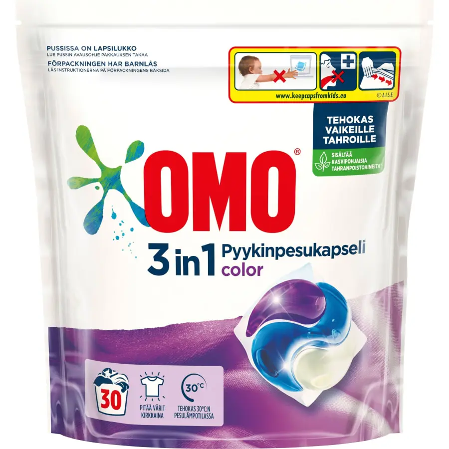 Omo Color 30 Kpl Pyykinpesukapselit 3 Omo Color 30 Kpl Pyykinpesukapselit